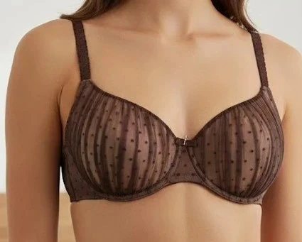 Soutiens-gorge noir en voile bretelles amovibles neuf